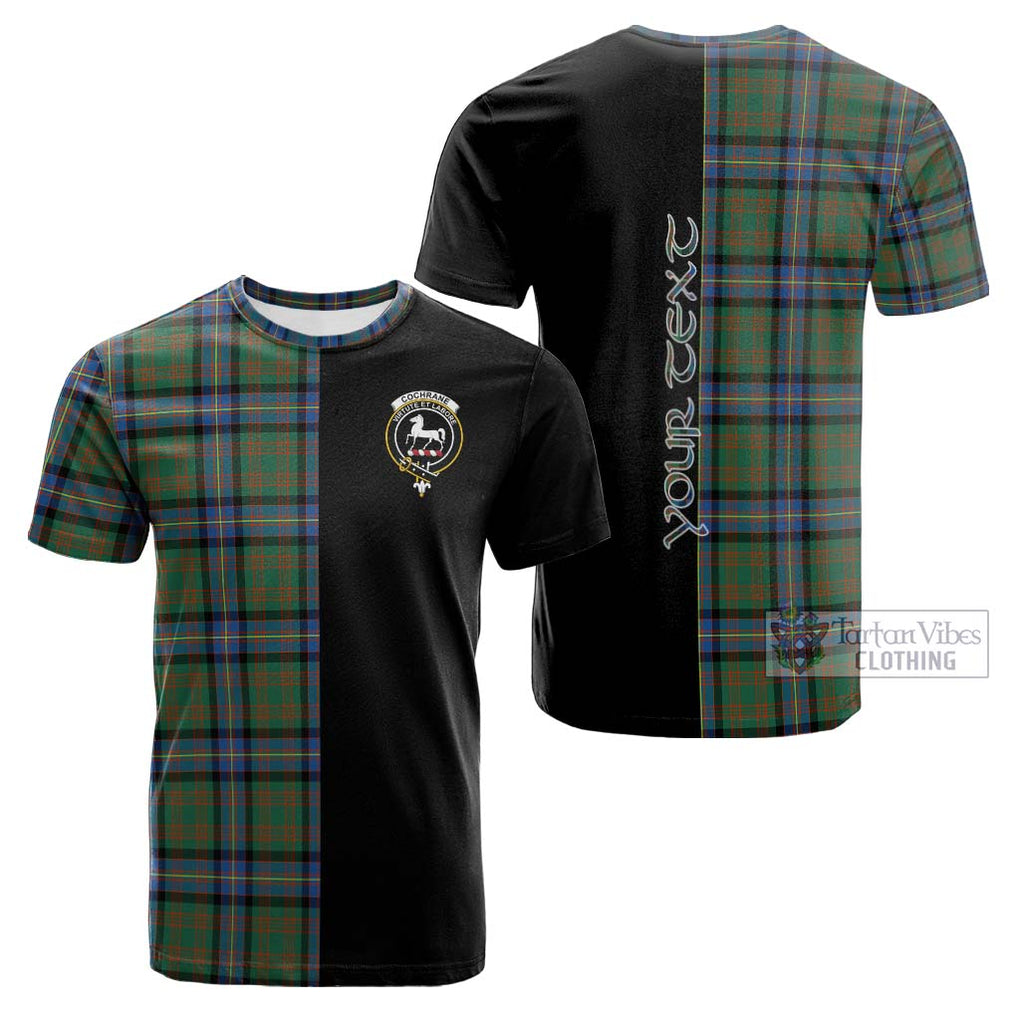 Tartan Vibes Clothing Cochrane Ancient Tartan Cotton T-shirt with Family Crest and Half Of Me Style