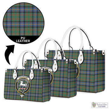 Cochrane Ancient Tartan Luxury Leather Handbags with Family Crest