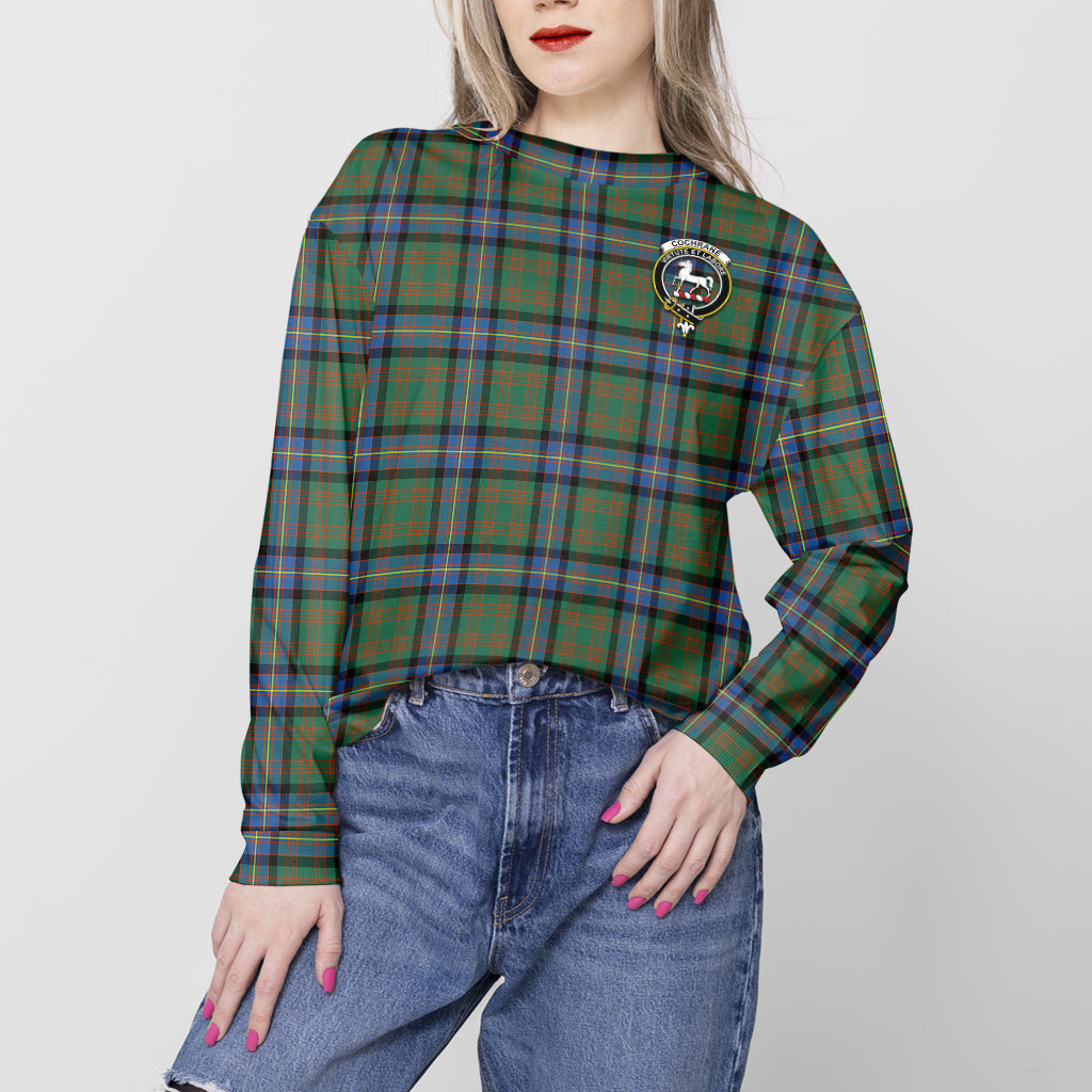 Cochrane Ancient Tartan Sweatshirt with Family Crest - Tartan Vibes Clothing