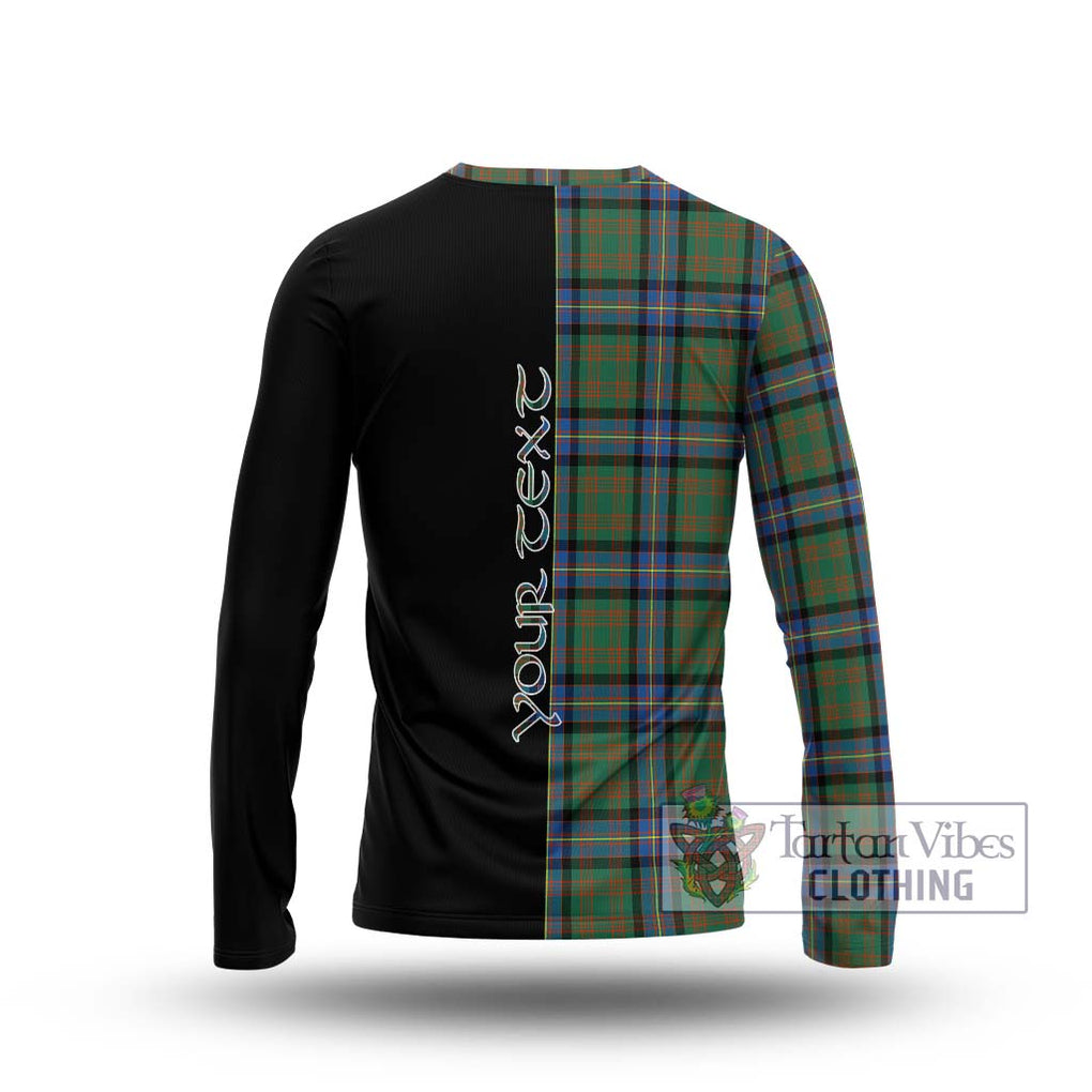 Cochrane Ancient Tartan Long Sleeve T-Shirt with Family Crest and Half Of Me Style - Tartanvibesclothing Shop