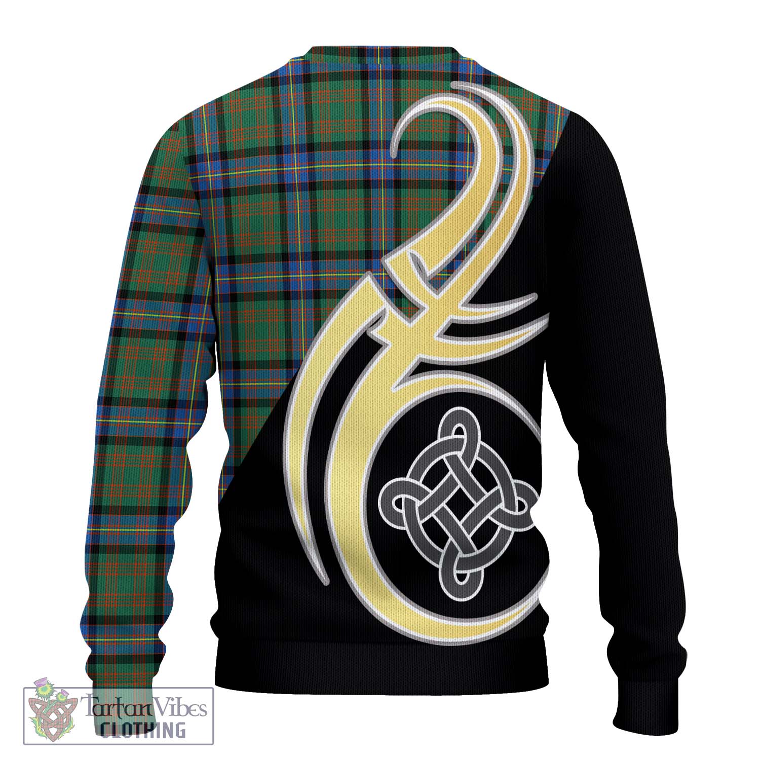 Cochrane Ancient Tartan Knitted Sweater with Family Crest and Celtic Symbol Style - Tartan Vibes Clothing