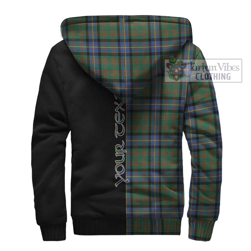 Cochrane Ancient Tartan Sherpa Hoodie with Family Crest and Half Of Me Style - Tartanvibesclothing Shop