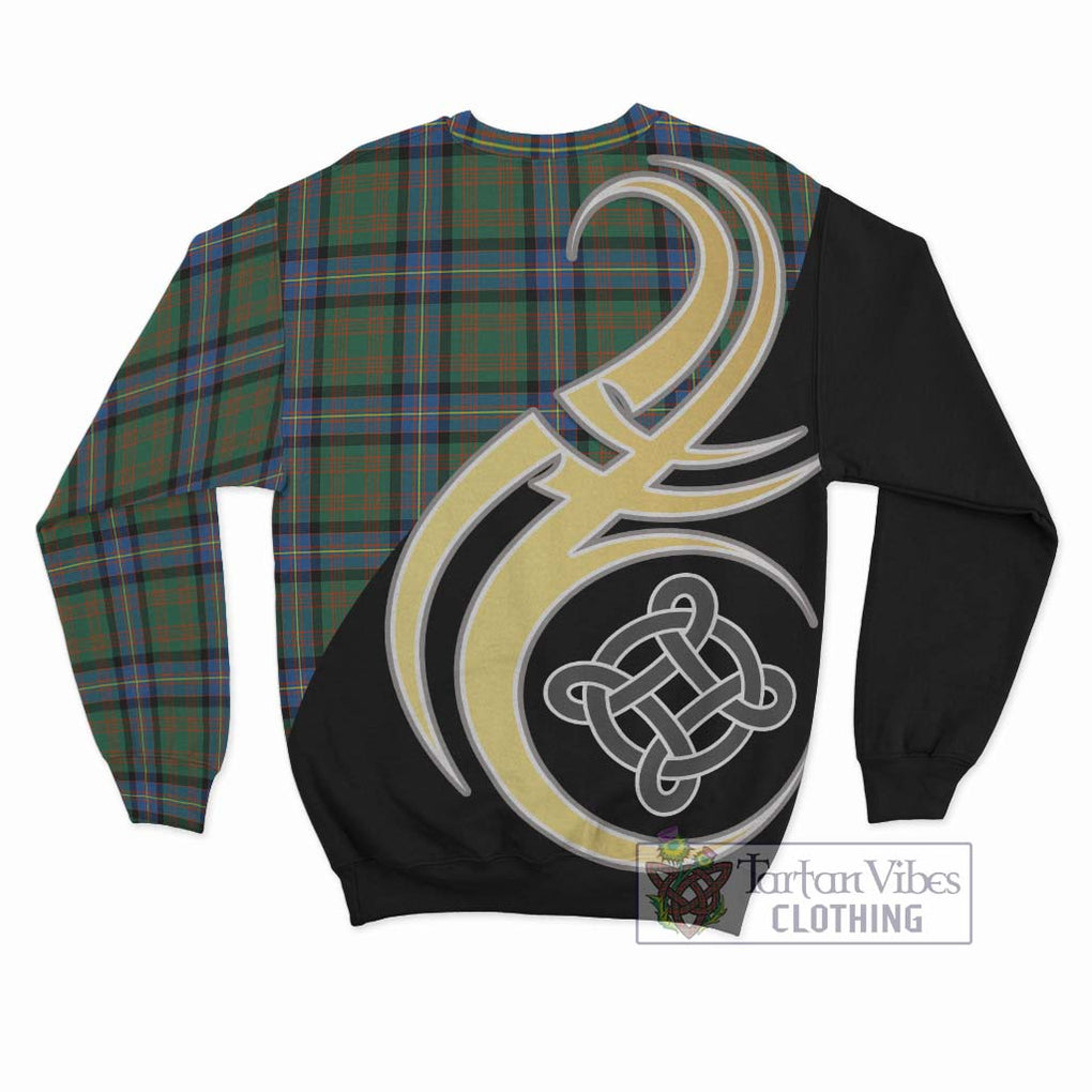 Cochrane Ancient Tartan Sweatshirt with Family Crest and Celtic Symbol Style - Tartan Vibes Clothing