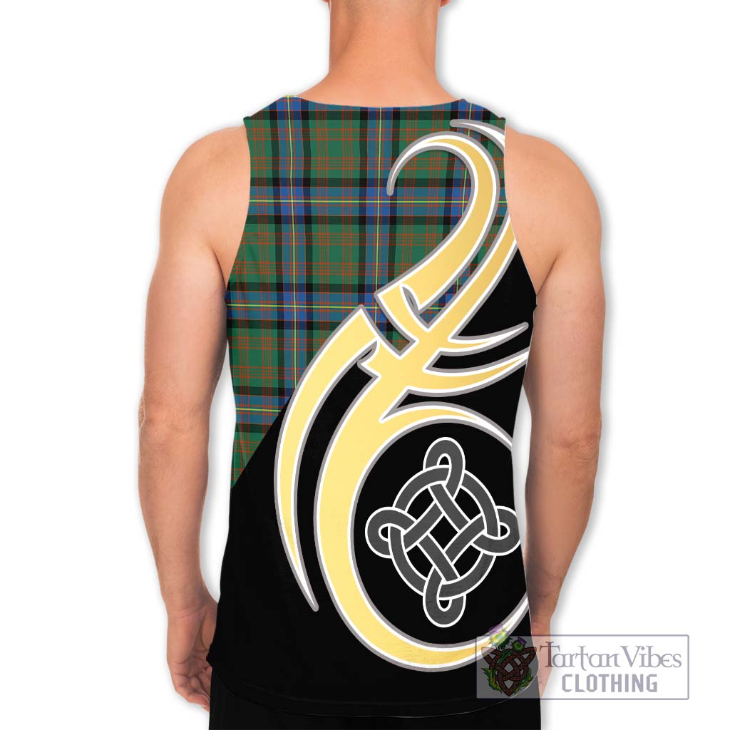 Cochrane Ancient Tartan Men's Tank Top with Family Crest and Celtic Symbol Style - Tartan Vibes Clothing