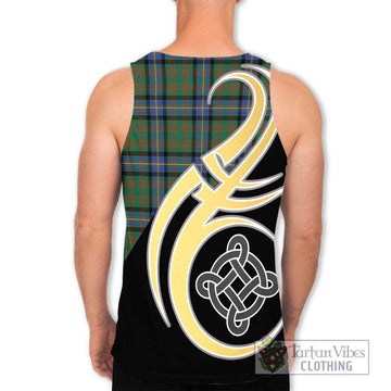 Cochrane Ancient Tartan Men's Tank Top with Family Crest and Celtic Symbol Style