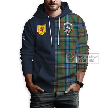 Cochrane Ancient Tartan Hoodie Alba with Scottish Lion Royal Arm Half Style