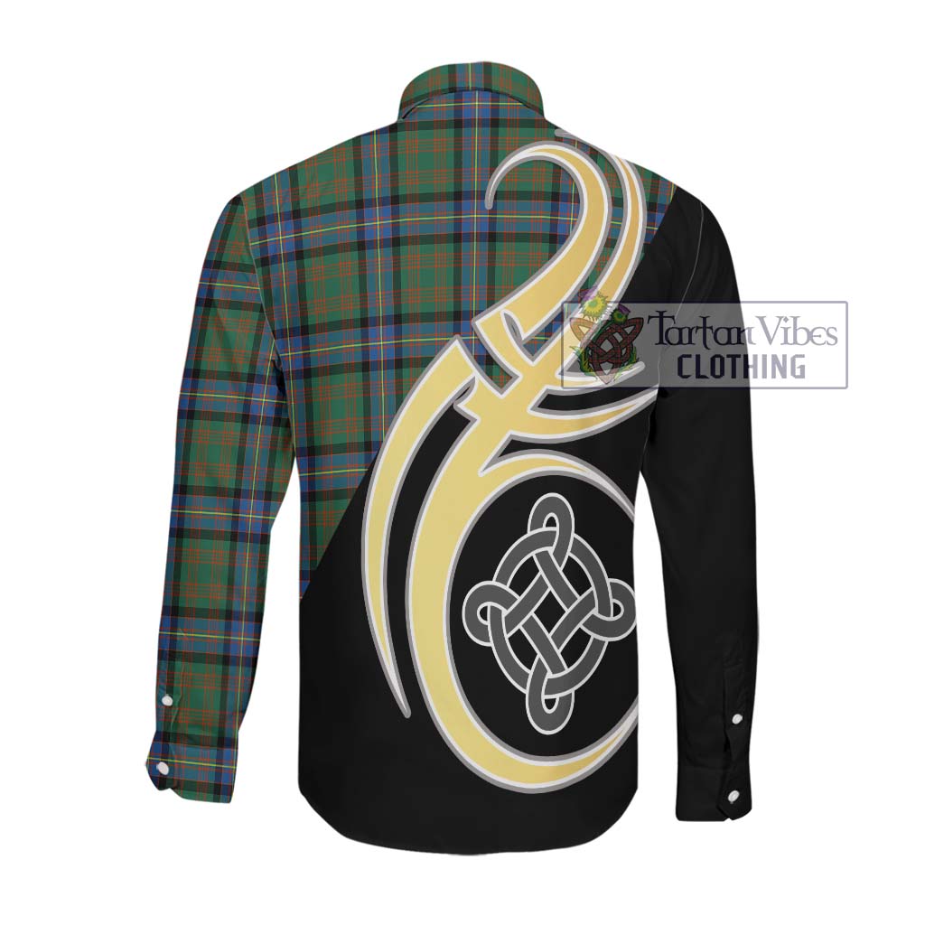 Cochrane Ancient Tartan Long Sleeve Button Shirt with Family Crest and Celtic Symbol Style Men's Shirt - Tartan Vibes Clothing