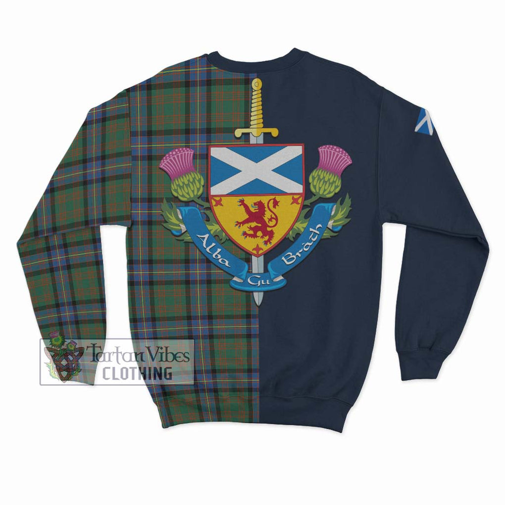 Tartan Vibes Clothing Cochrane Ancient Tartan Sweatshirt with Scottish Lion Royal Arm Half Style