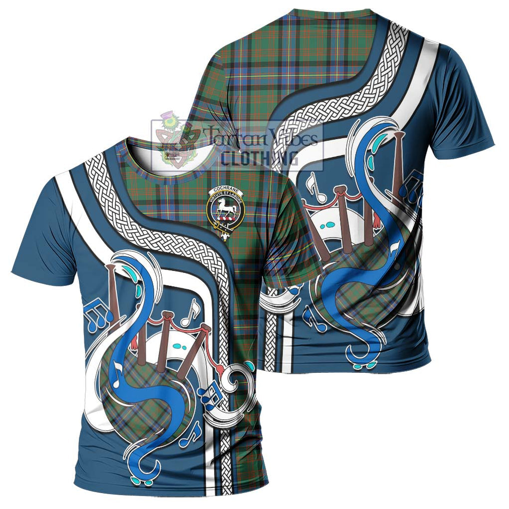 Cochrane Ancient Tartan T-Shirt with Epic Bagpipe Style - Tartanvibesclothing Shop