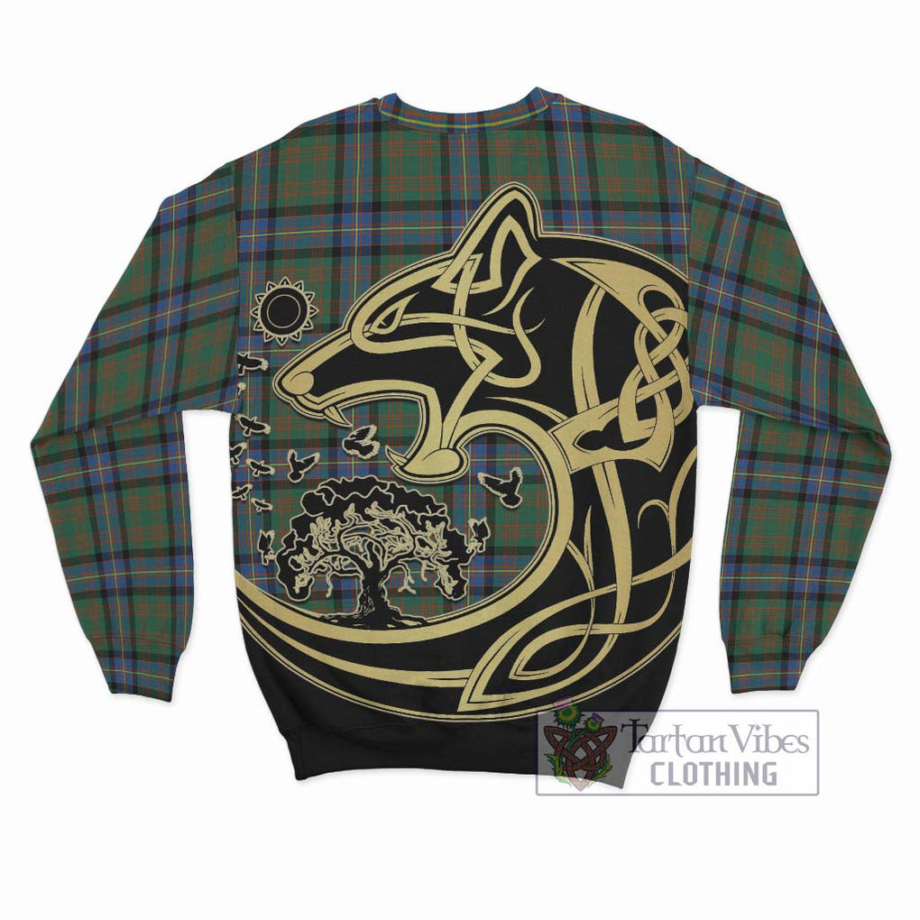 Cochrane Ancient Tartan Sweatshirt with Family Crest Celtic Wolf Style - Tartan Vibes Clothing