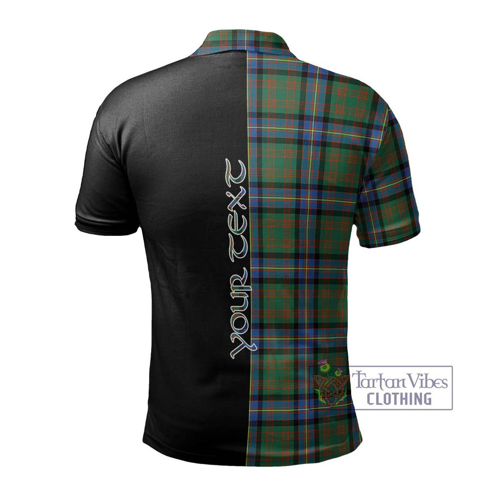 Cochrane Ancient Tartan Polo Shirt with Family Crest and Half Of Me Style - Tartanvibesclothing Shop