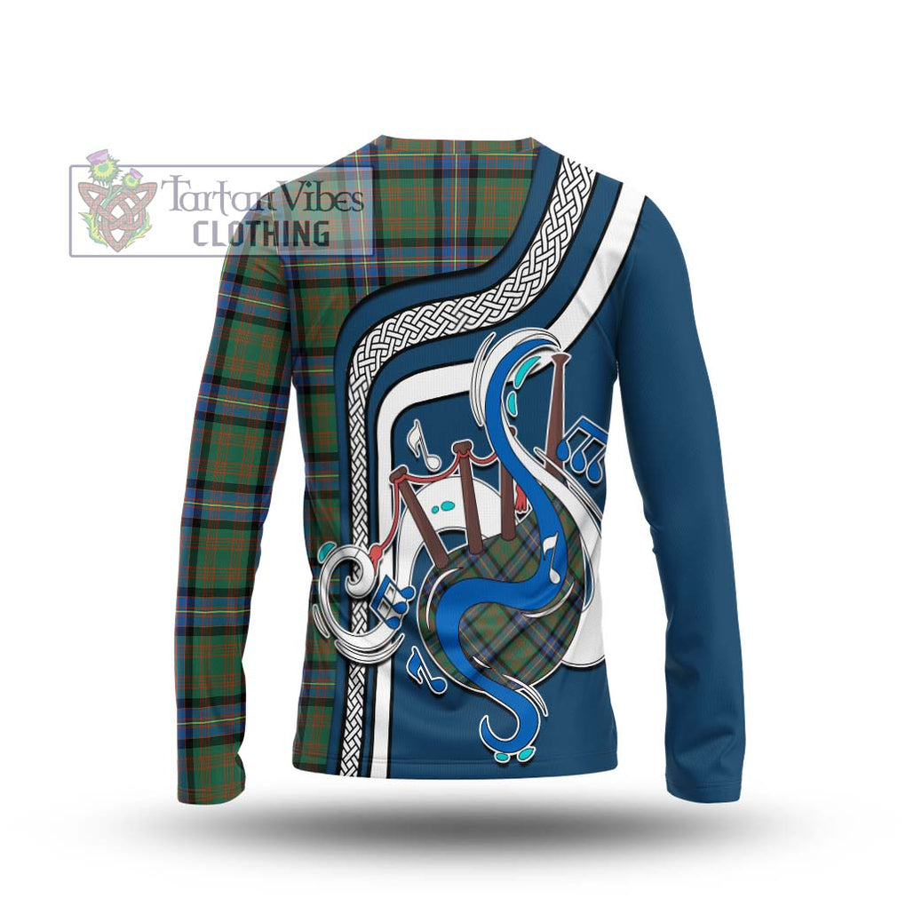 Tartan Vibes Clothing Cochrane Ancient Tartan Long Sleeve T-Shirt with Epic Bagpipe Style