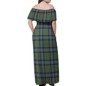 Cochrane Ancient Tartan Off Shoulder Long Dress