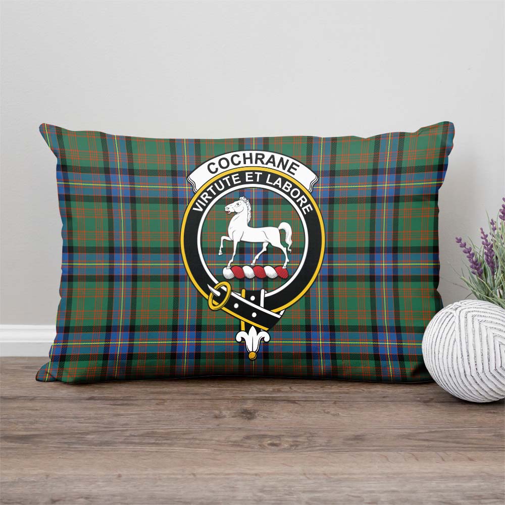 Cochrane Ancient Tartan Pillow Cover with Family Crest Rectangle Pillow Cover - Tartanvibesclothing