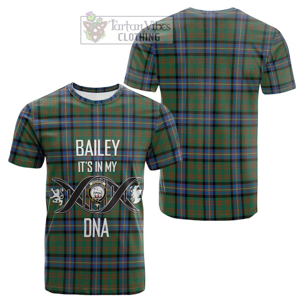 Tartan Vibes Clothing Cochrane Ancient Tartan Cotton T-shirt with Family Crest DNA In Me Style