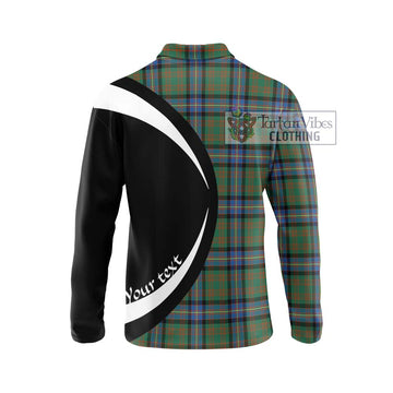 Cochrane Ancient Tartan Long Sleeve Polo Shirt with Family Crest Circle Style