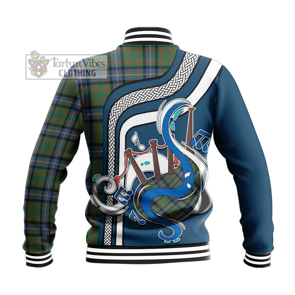 Tartan Vibes Clothing Cochrane Ancient Tartan Baseball Jacket with Epic Bagpipe Style