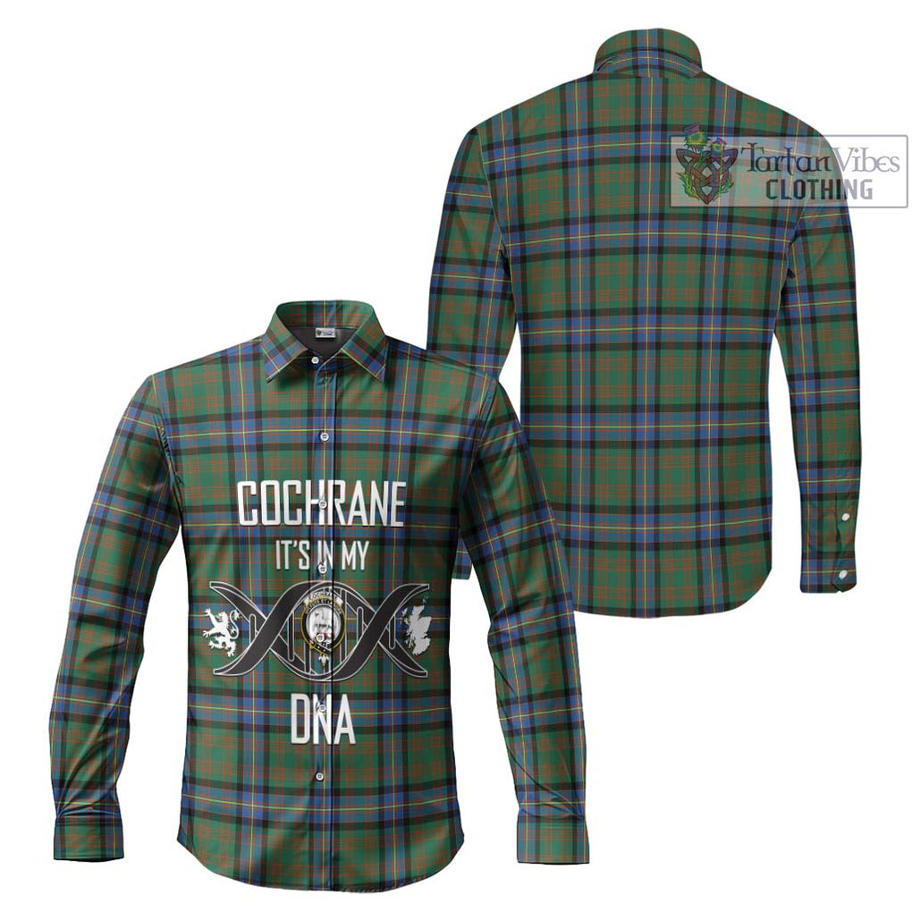 Cochrane Ancient Tartan Long Sleeve Button Shirt with Family Crest DNA In Me Style Men's Shirt - Tartanvibesclothing Shop