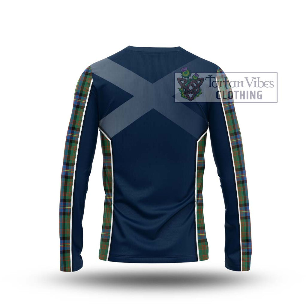 Cochrane Ancient Tartan Long Sleeve T-Shirt with Family Crest and Lion Rampant Vibes Sport Style - Tartan Vibes Clothing