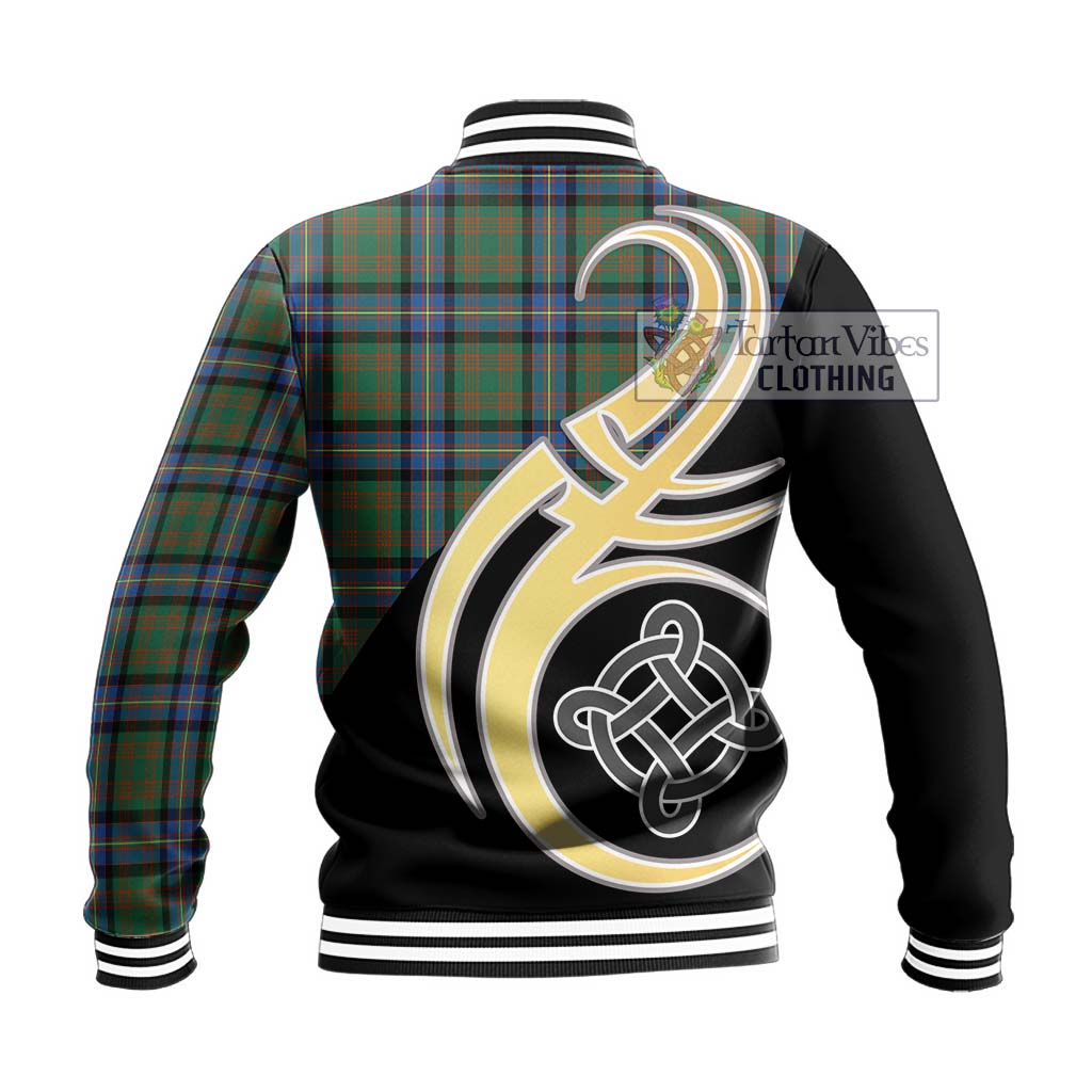 Cochrane Ancient Tartan Baseball Jacket with Family Crest and Celtic Symbol Style - Tartan Vibes Clothing