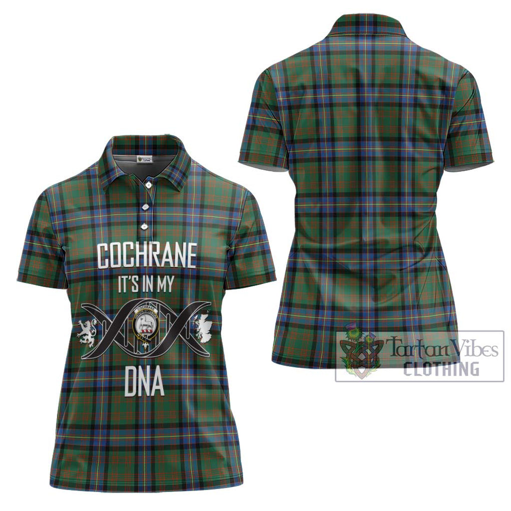 Cochrane Ancient Tartan Women's Polo Shirt with Family Crest DNA In Me Style - Tartanvibesclothing Shop