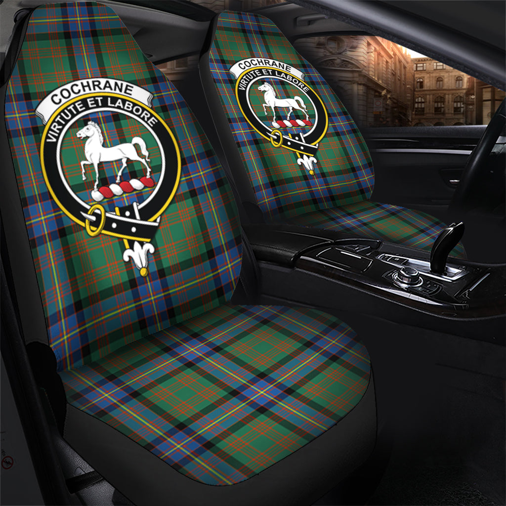 Cochrane Ancient Tartan Car Seat Cover with Family Crest - Tartanvibesclothing