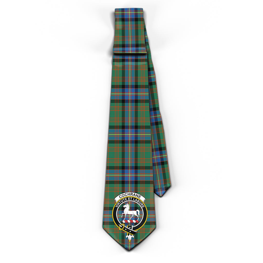 Cochrane Ancient Tartan Classic Necktie with Family Crest - Tartan Vibes Clothing