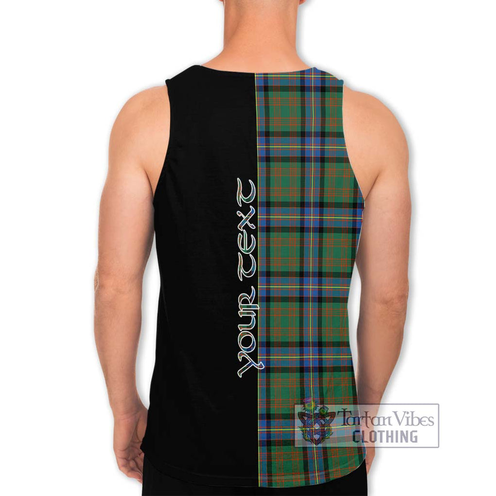 Cochrane Ancient Tartan Men's Tank Top with Family Crest and Half Of Me Style - Tartanvibesclothing Shop