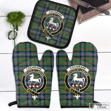 Cochrane Ancient Tartan Combo Oven Mitt & Pot-Holder with Family Crest