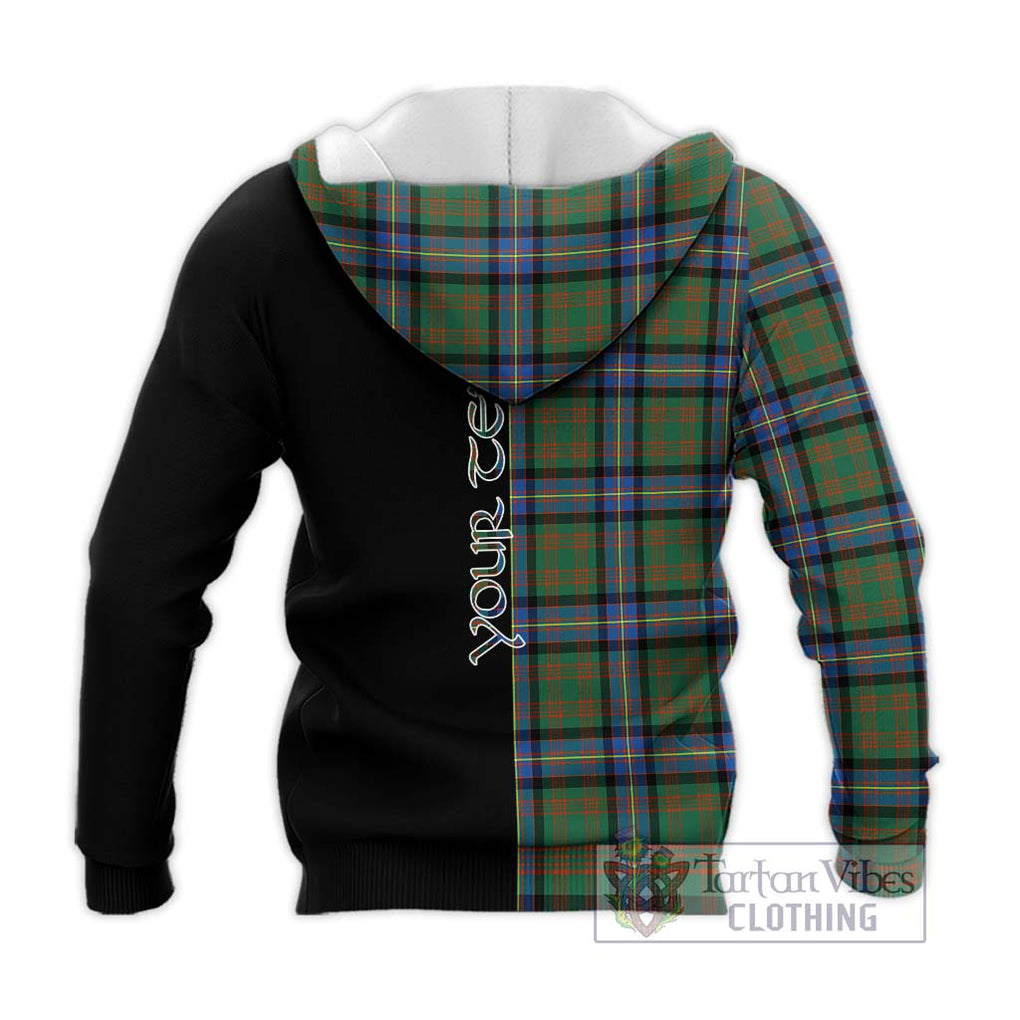 Cochrane Ancient Tartan Knitted Hoodie with Family Crest and Half Of Me Style - Tartanvibesclothing Shop