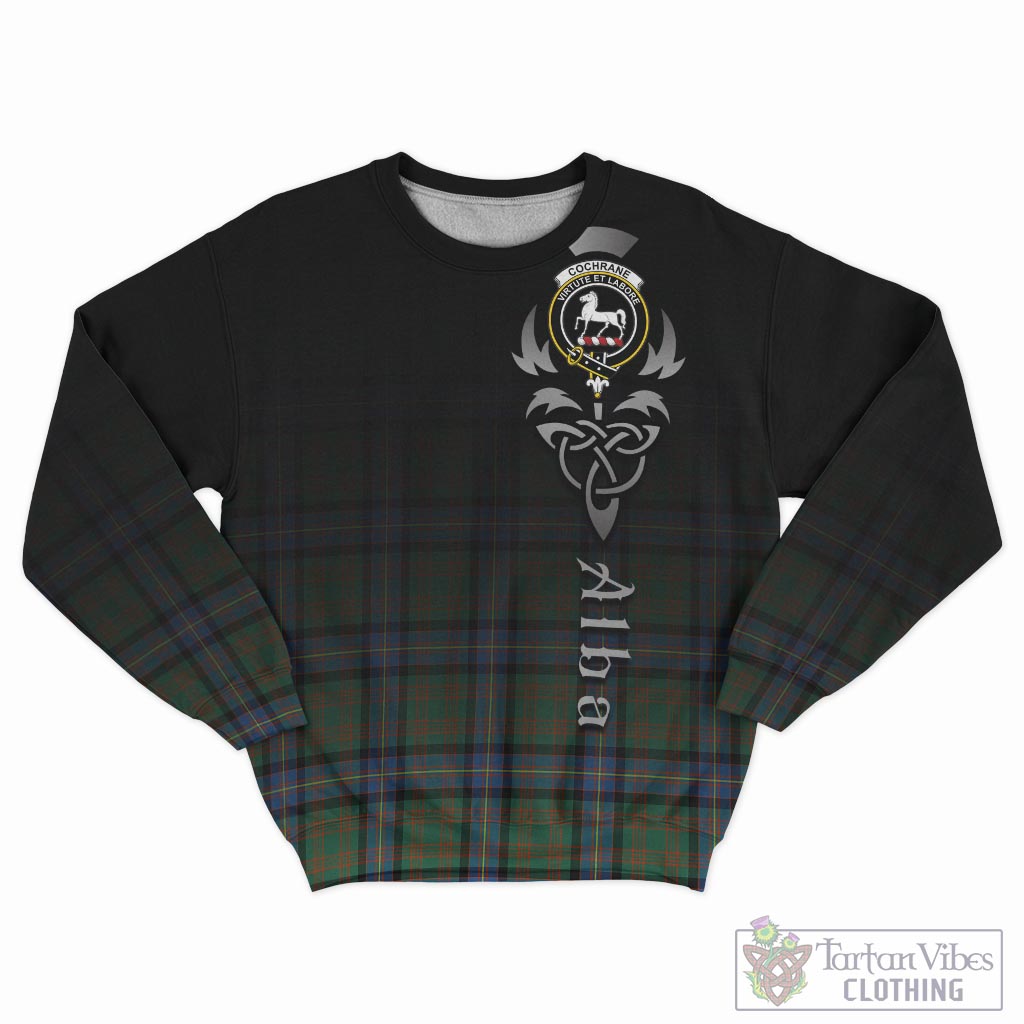 Tartan Vibes Clothing Cochrane Ancient Tartan Sweatshirt Featuring Alba Gu Brath Family Crest Celtic Inspired