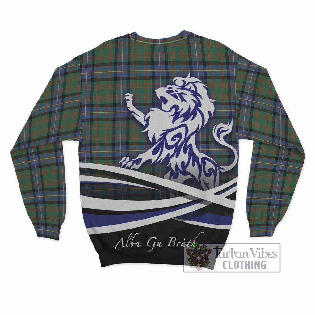 Cochrane Ancient Tartan Sweatshirt with Alba Gu Brath Regal Lion Emblem - Tartanvibesclothing Shop