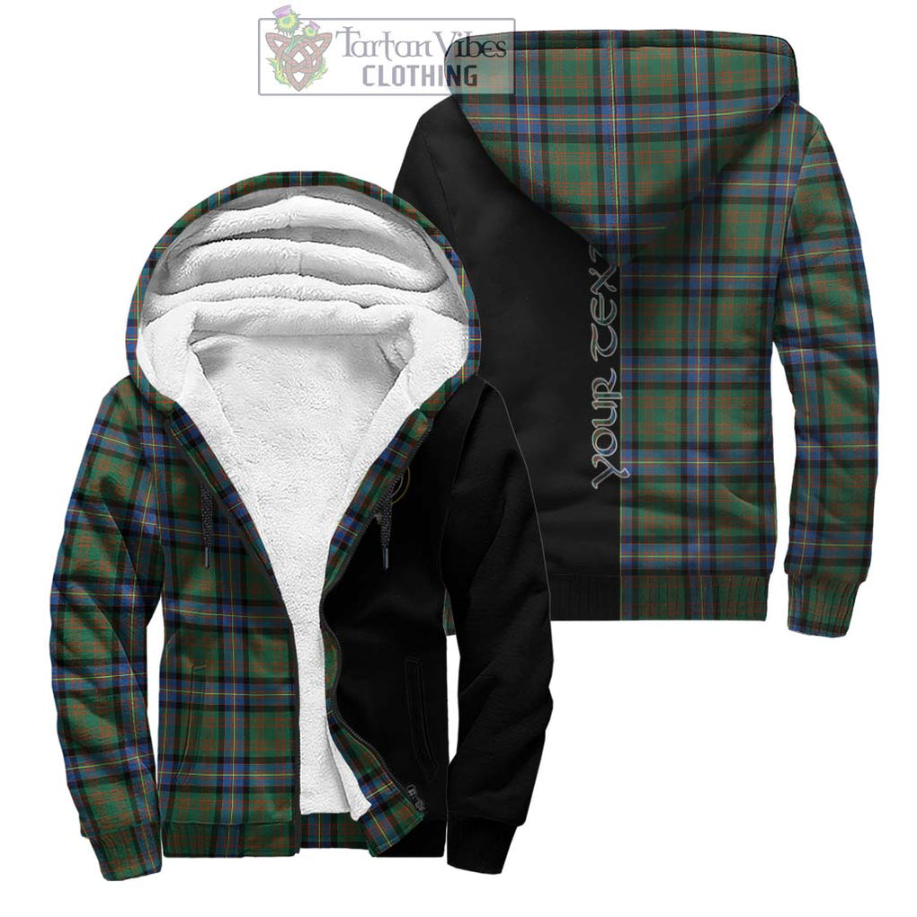 Cochrane Ancient Tartan Sherpa Hoodie with Family Crest and Half Of Me Style Unisex - Tartanvibesclothing Shop