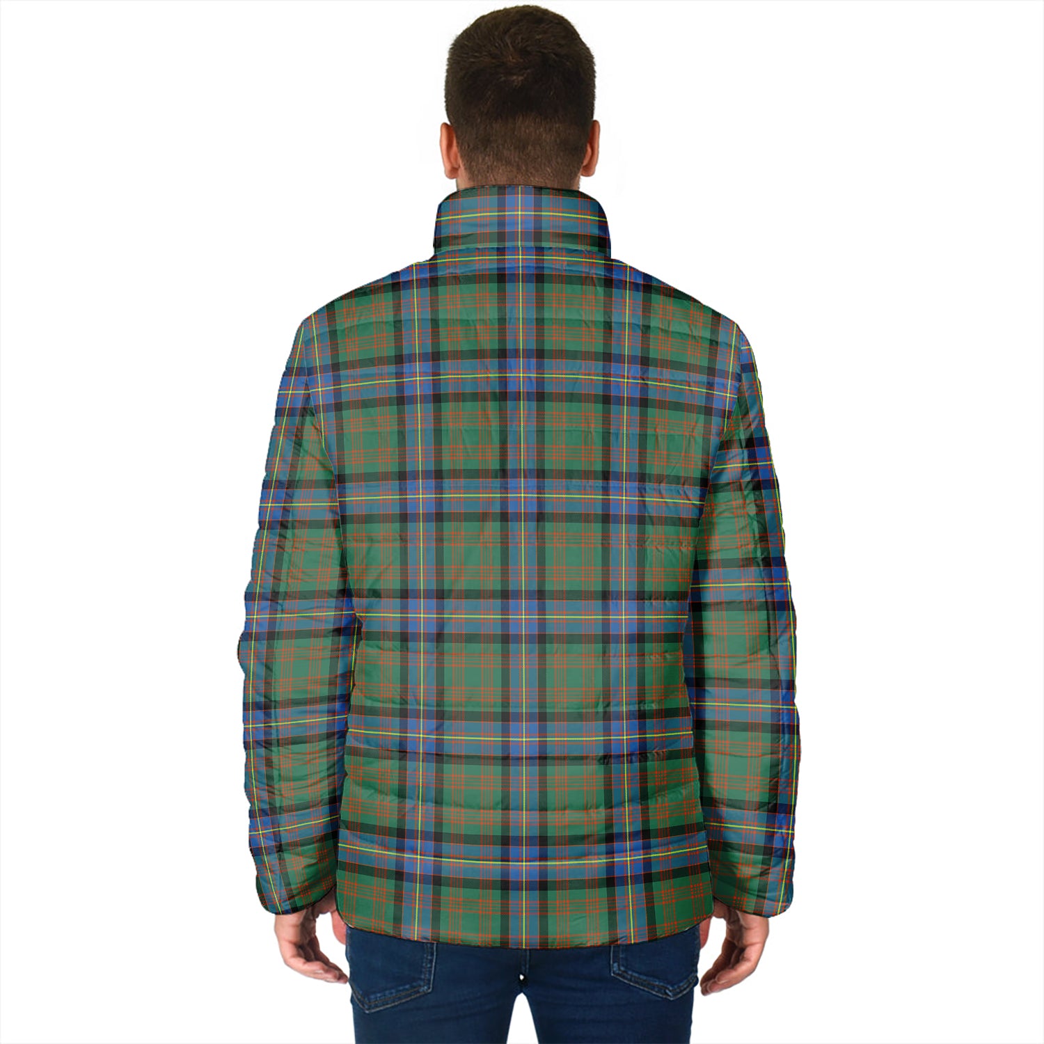 Cochrane Ancient Tartan Padded Jacket with Family Crest - Tartan Vibes Clothing