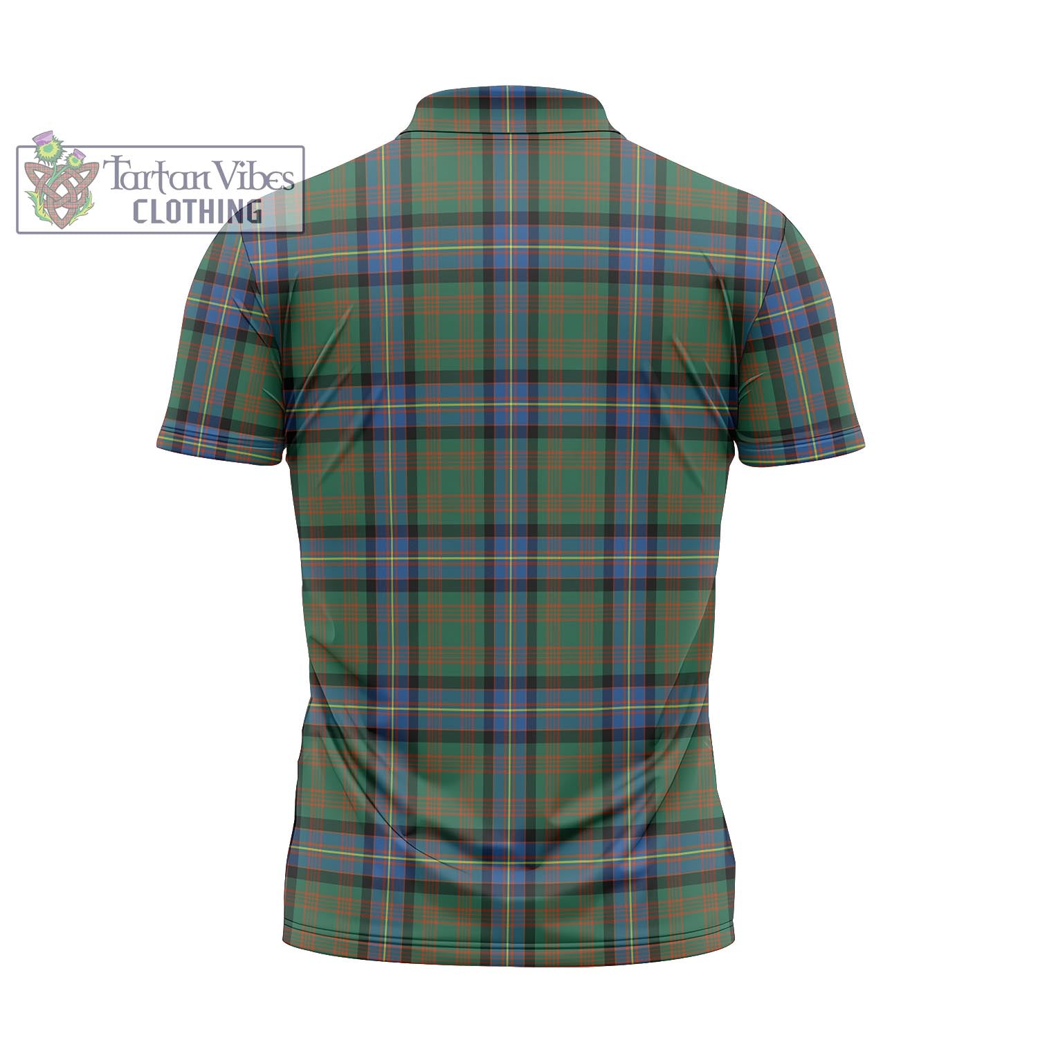 Tartan Vibes Clothing Cochrane Ancient Tartan Zipper Polo Shirt with Family Crest