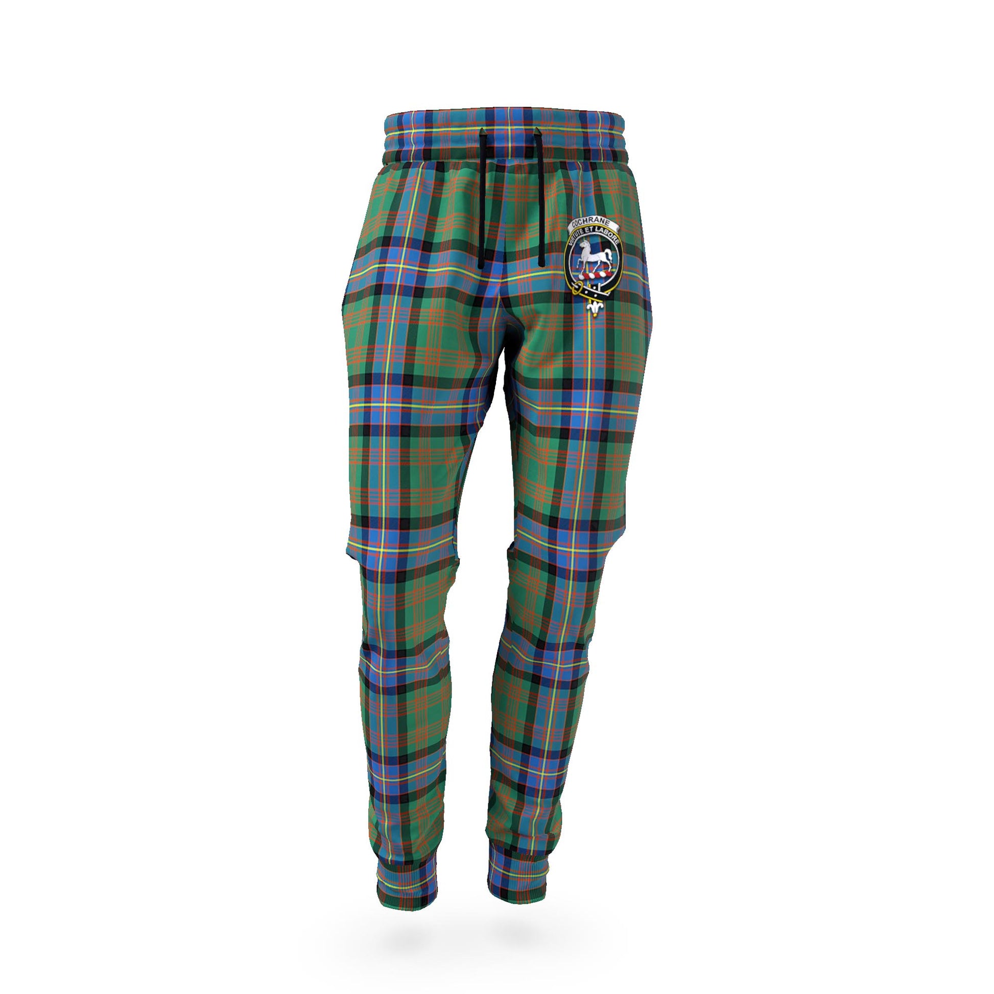 Cochrane Ancient Tartan Joggers Pants with Family Crest - Tartanvibesclothing