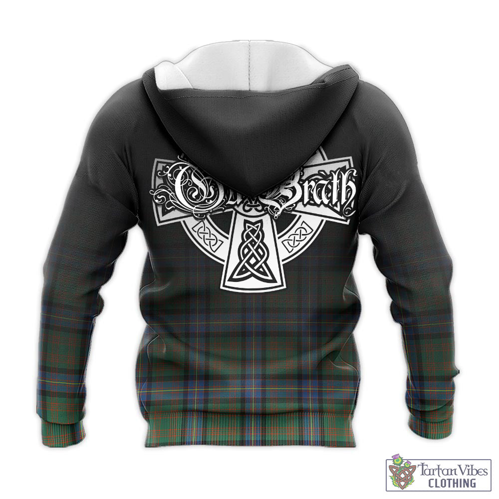 Tartan Vibes Clothing Cochrane Ancient Tartan Knitted Hoodie Featuring Alba Gu Brath Family Crest Celtic Inspired