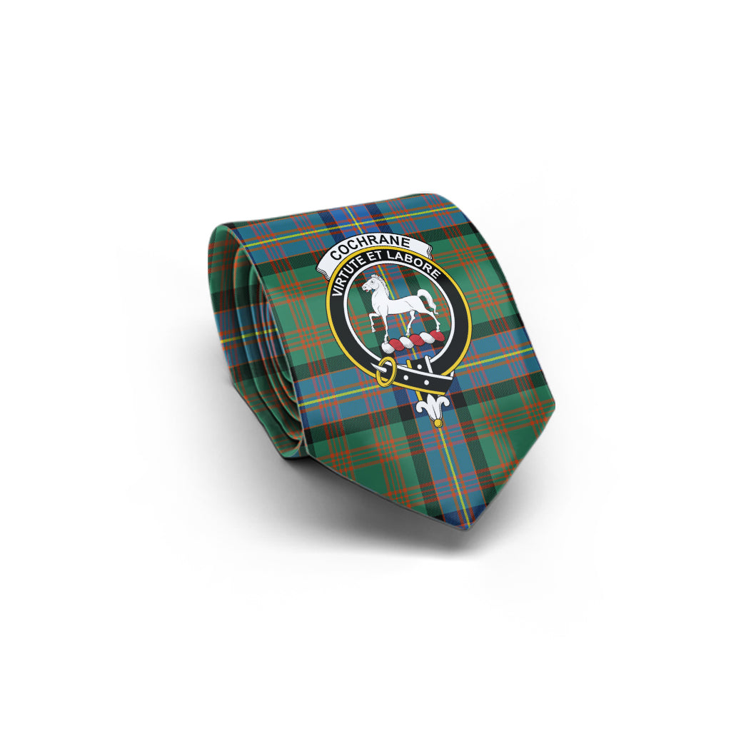 Cochrane Ancient Tartan Classic Necktie with Family Crest - Tartan Vibes Clothing