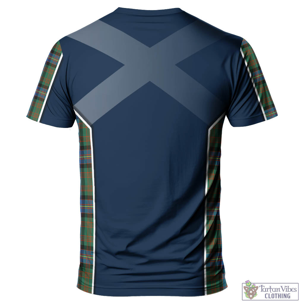 Tartan Vibes Clothing Cochrane Ancient Tartan T-Shirt with Family Crest and Lion Rampant Vibes Sport Style