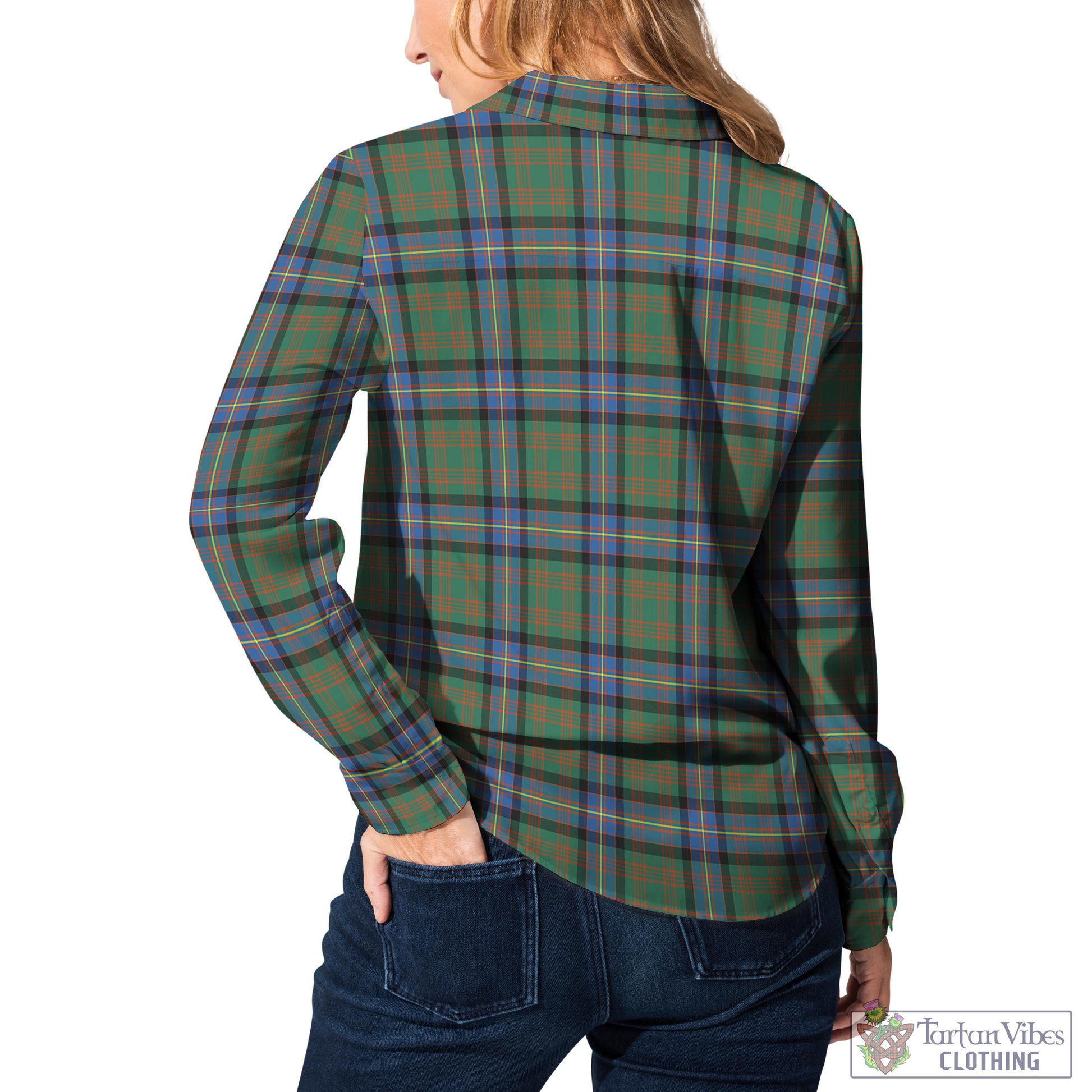 Tartan Vibes Clothing Cochrane Ancient Tartan Womens Casual Shirt with Family Crest