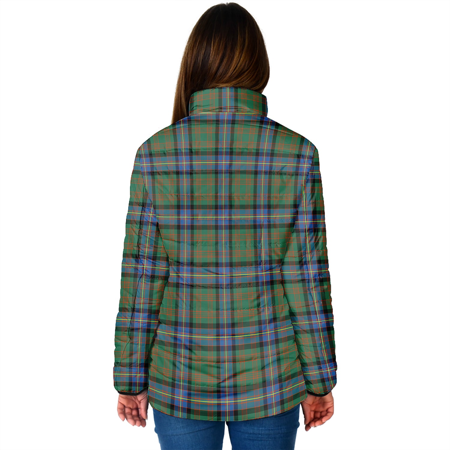 Cochrane Ancient Tartan Padded Jacket with Family Crest - Tartan Vibes Clothing