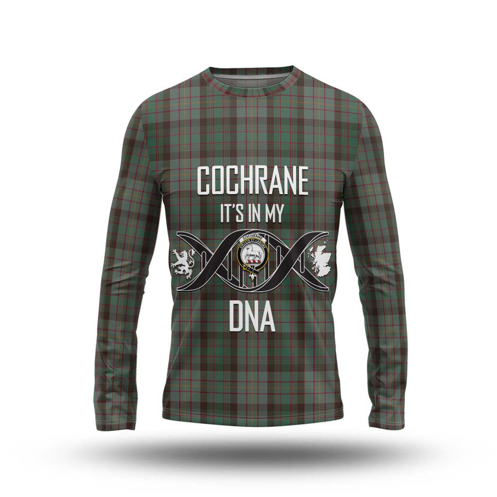 Cochrane Hunting Tartan Long Sleeve T-Shirt with Family Crest DNA In Me Style Unisex - Tartanvibesclothing Shop