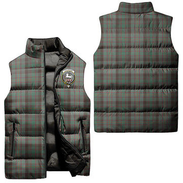 Cochrane Hunting Tartan Sleeveless Puffer Jacket with Family Crest