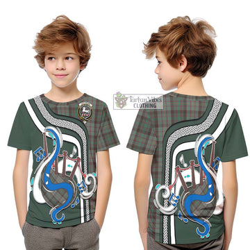 Cochrane Hunting Tartan Kid T-Shirt with Epic Bagpipe Style