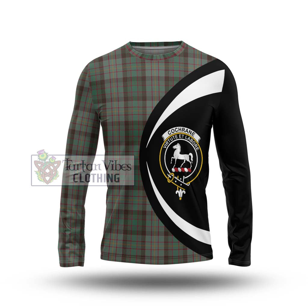 Cochrane Hunting Tartan Long Sleeve T-Shirt with Family Crest Circle Style Unisex - Tartan Vibes Clothing