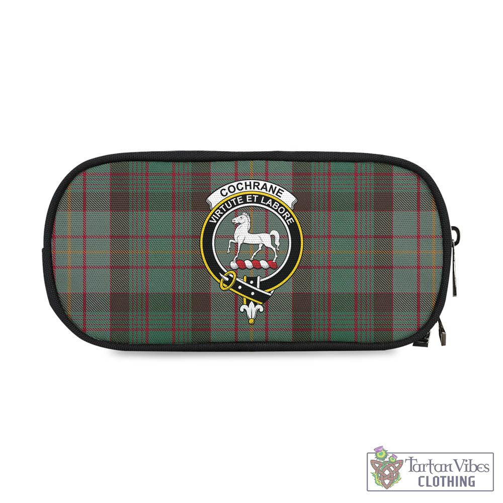 Tartan Vibes Clothing Cochrane Hunting Tartan Pen and Pencil Case with Family Crest