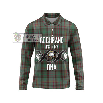 Cochrane Hunting Tartan Long Sleeve Polo Shirt with Family Crest DNA In Me Style