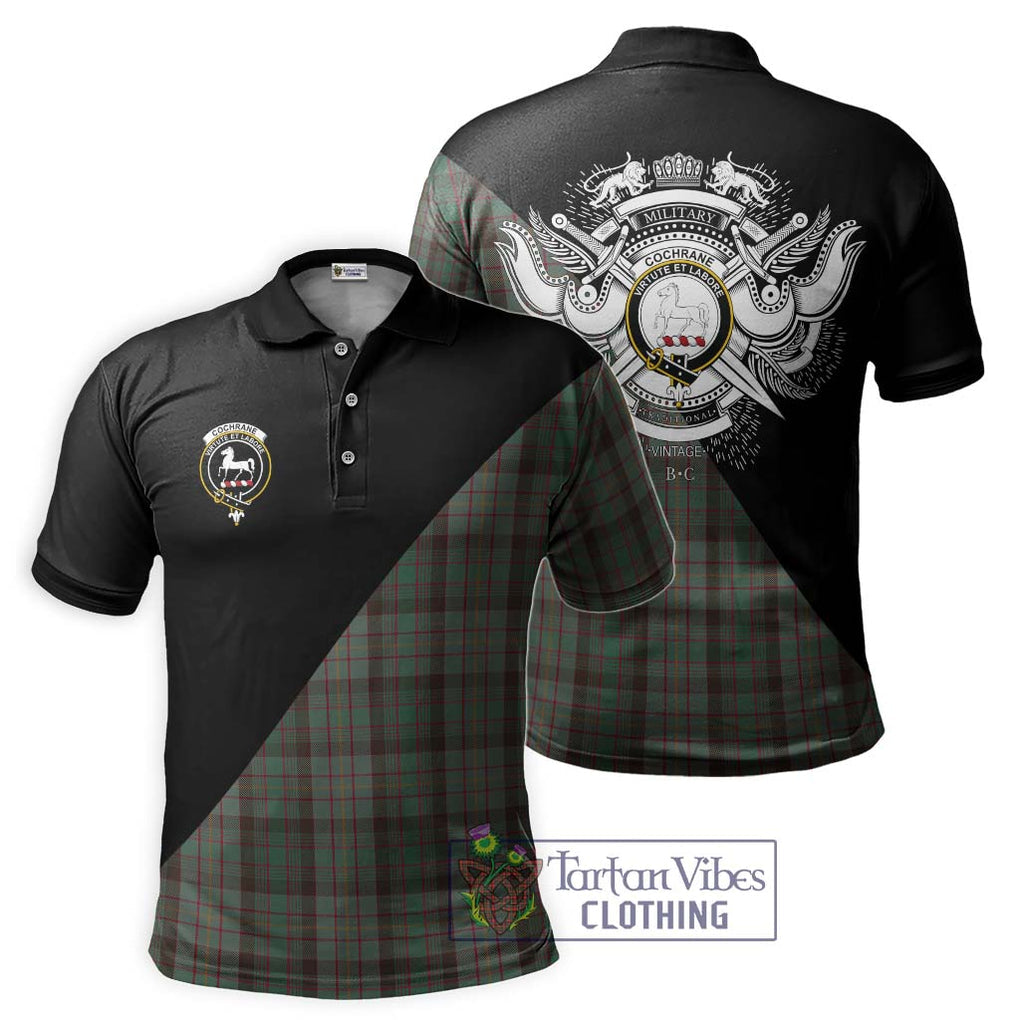 Cochrane Hunting Tartan Polo Shirt with Family Crest and Military Logo Style Kid - Tartanvibesclothing Shop