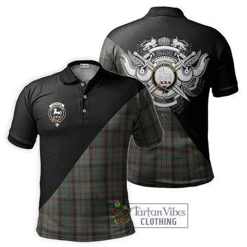 Cochrane Hunting Tartan Polo Shirt with Family Crest and Military Logo Style