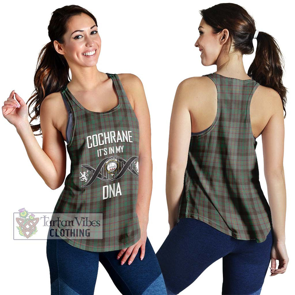 Cochrane Hunting Tartan Women's Racerback Tanks with Family Crest DNA In Me Style 4XL - Tartanvibesclothing Shop